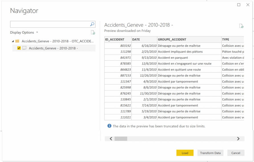 Import the dataset into PowerBI