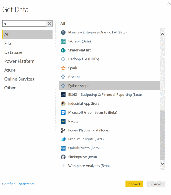 Import your data running a Python script directly