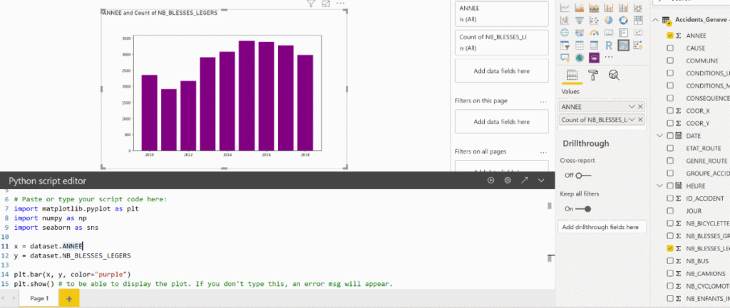 Use Python Visual