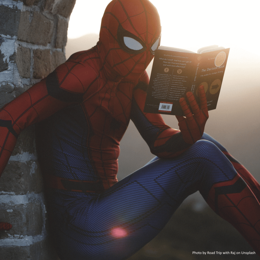 Illustration Spiderman - livre