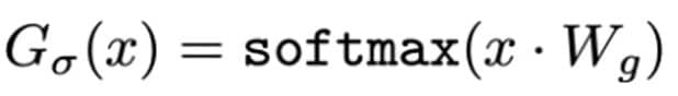 A simple softmax gating mechanism