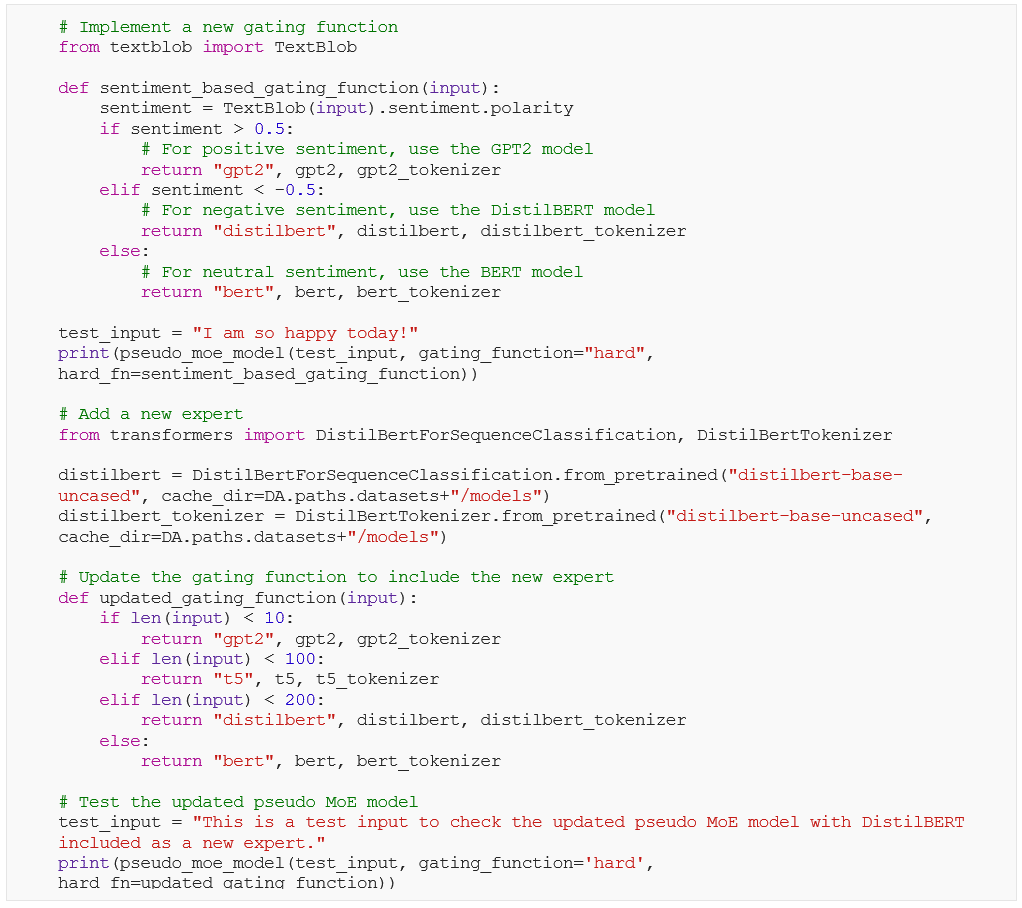 Modèle Pseudo MoE - Code 4