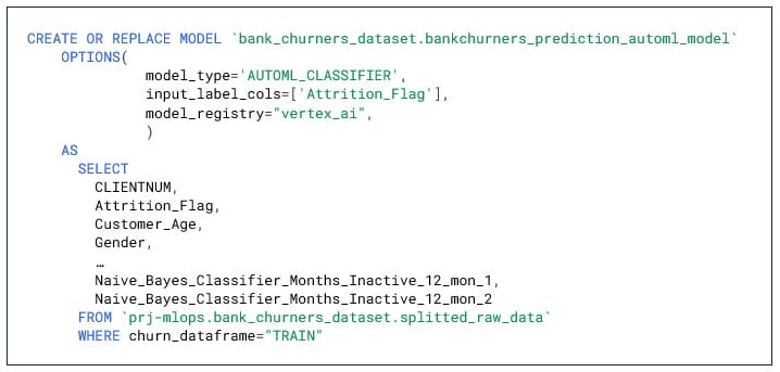 Modèle de type AUTOML_CLASSIFIER