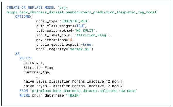 Modèle de type LOGISTIC_REG